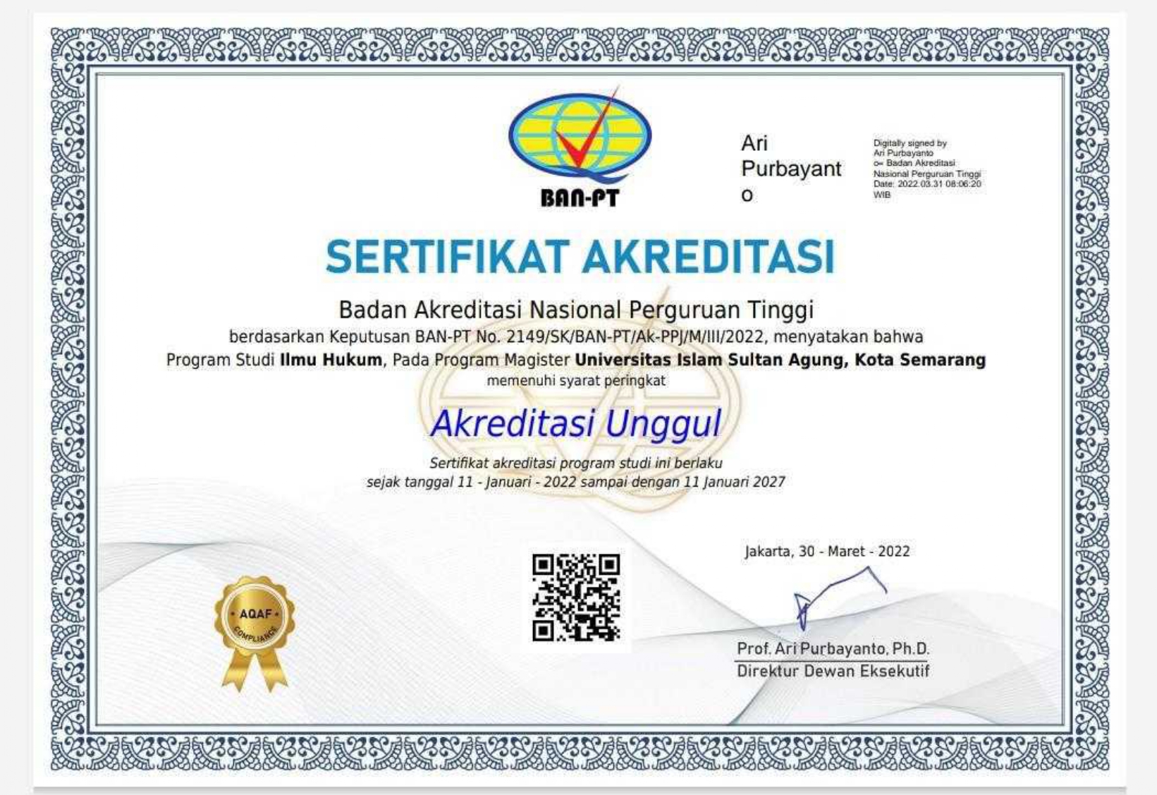 Akreditasi UNGGUL Program Studi